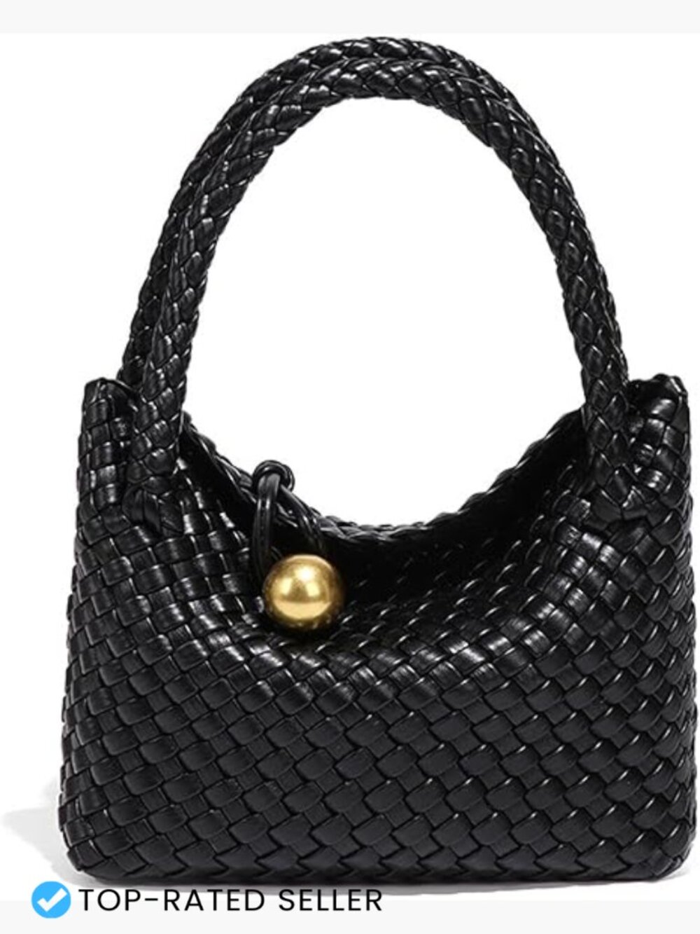 Lightweight Faux Leather Tote Crossbody Bag Hand Woven Womens Handbag Everyday